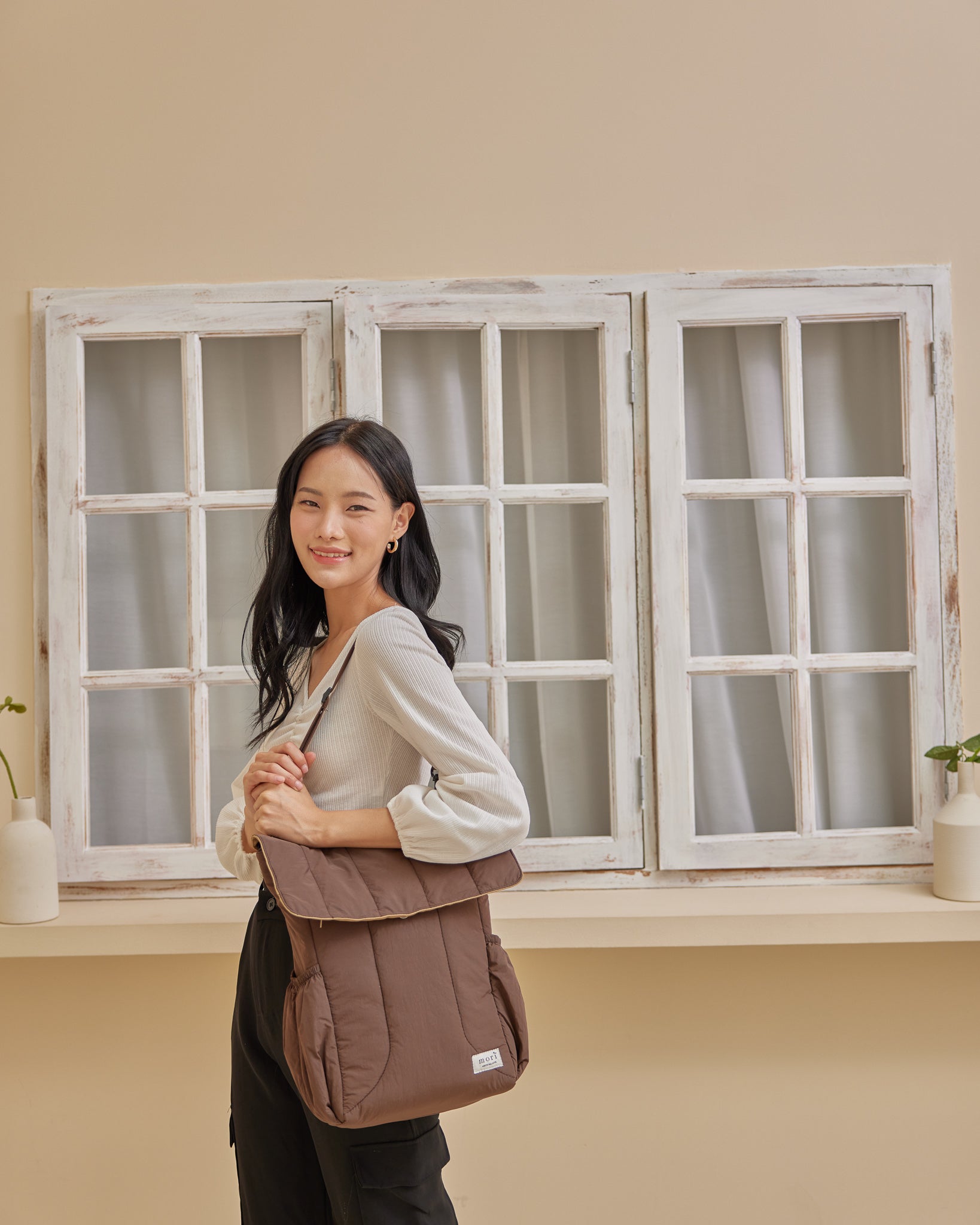 Puffies Brown Utility 4-Way Washable Bag 2.0