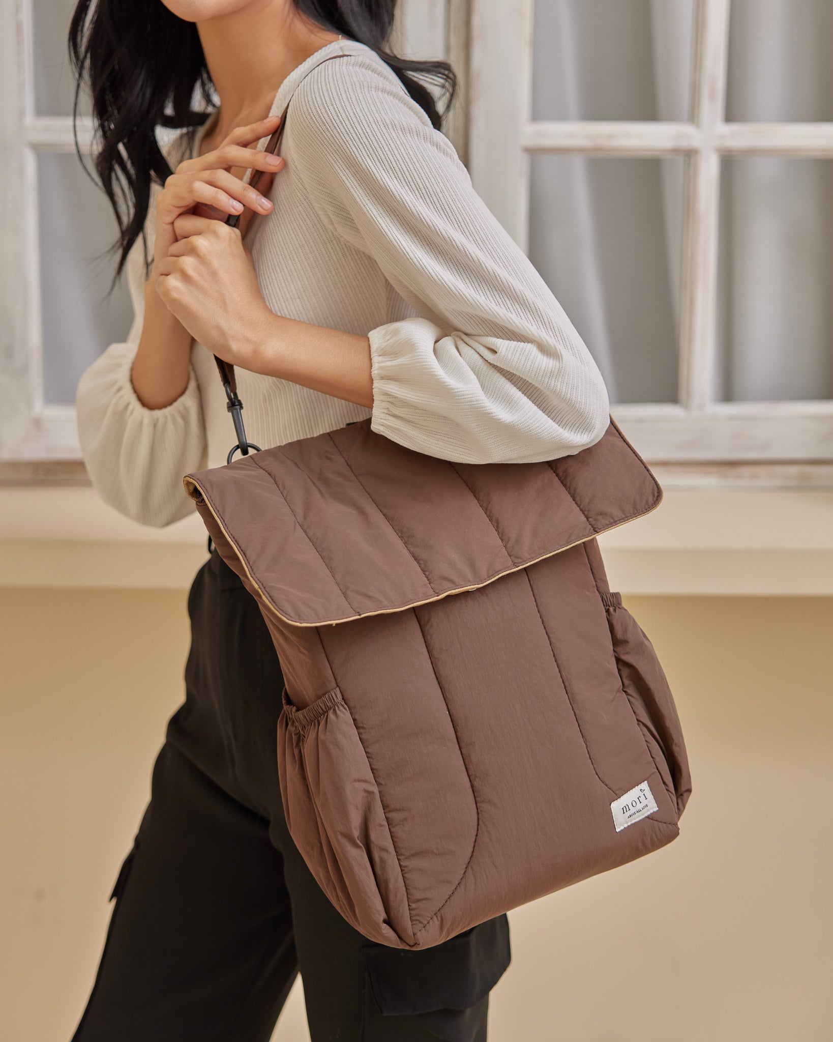 Puffies Brown Utility 4-Way Washable Bag 2.0