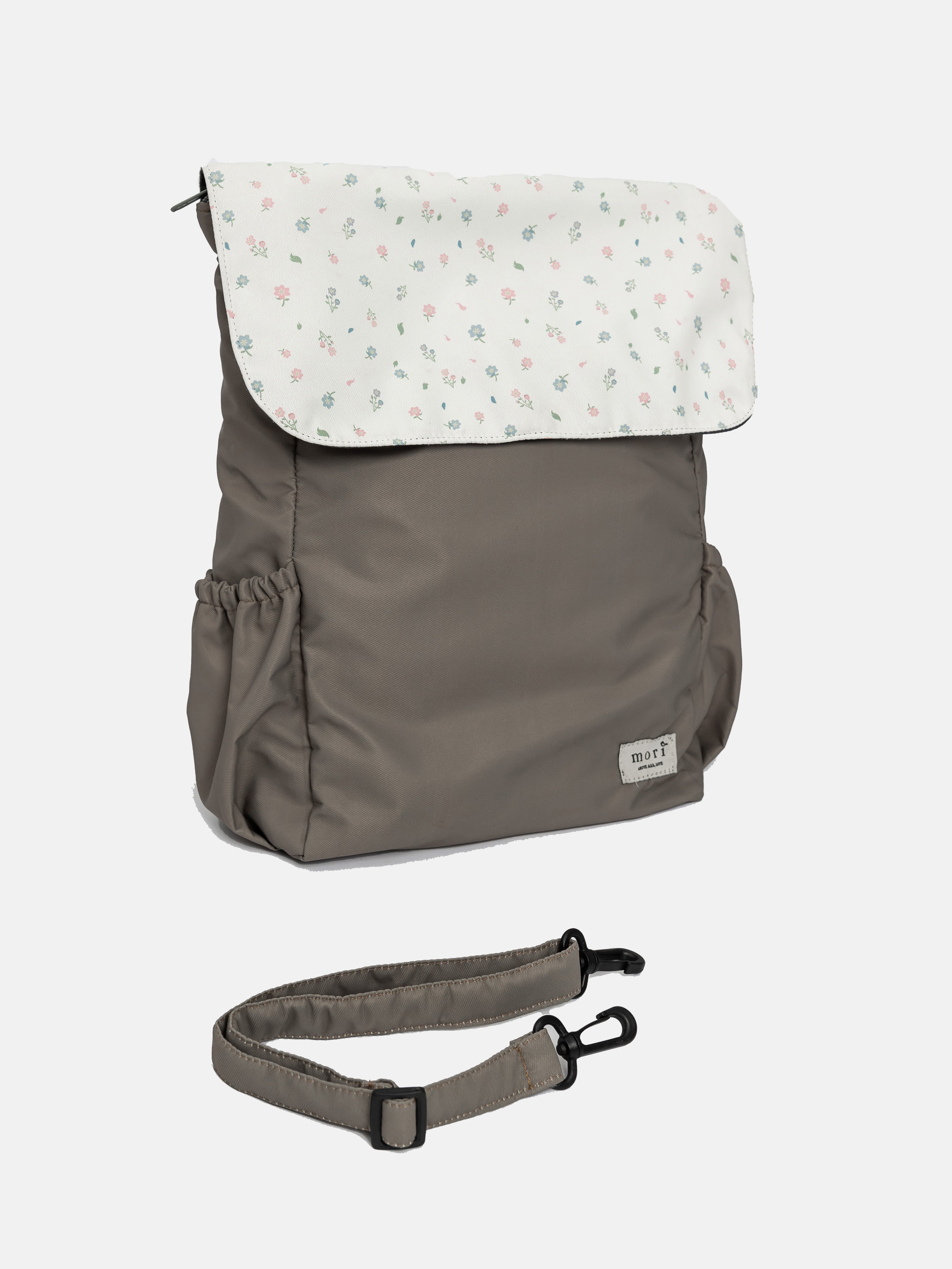 {{ARTDIS x Mori}} Skeleton Flowers Greyish-Green Utility 4-Way Washable Bag 2.0