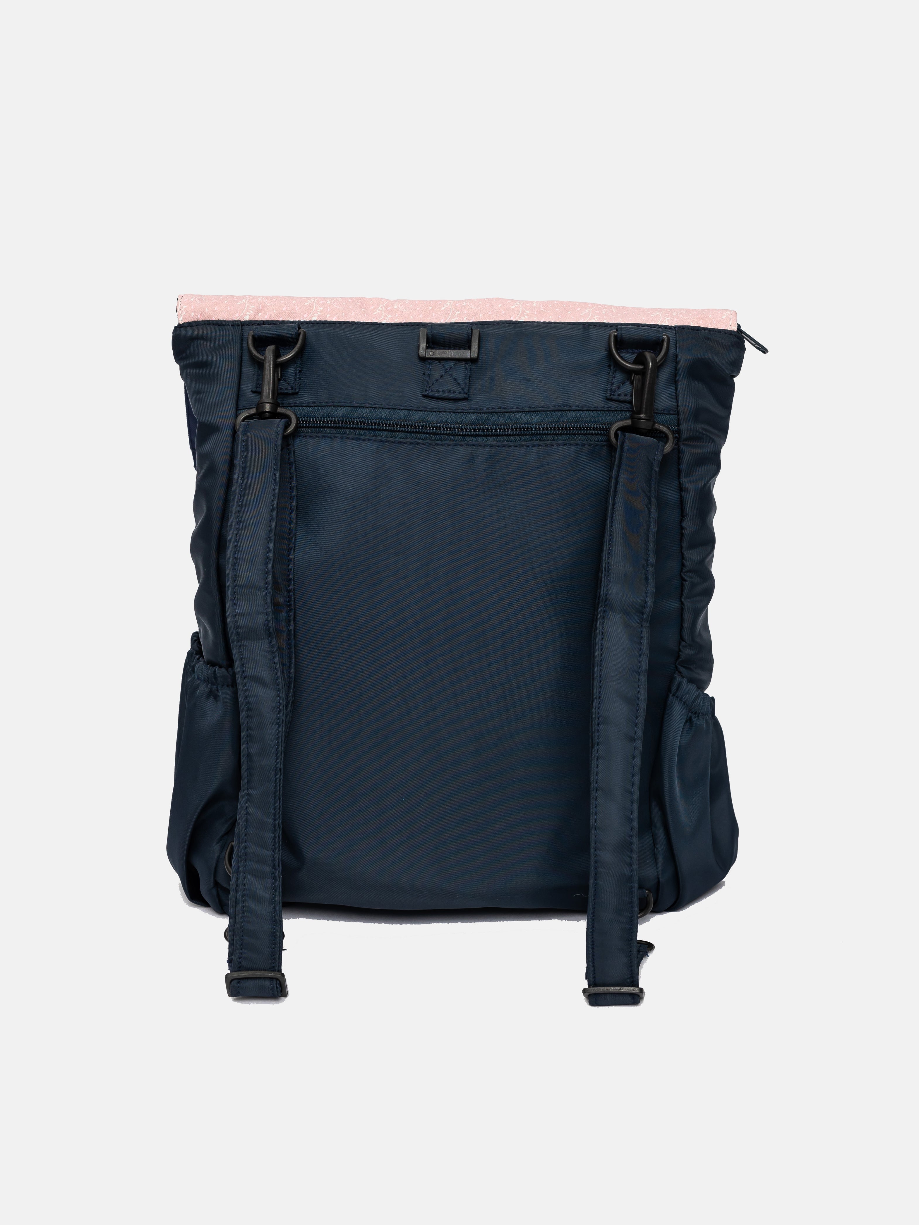 {{ARTDIS x Mori}} Bleeding Hearts Pink Navy Utility 4-Way Washable Bag 2.0