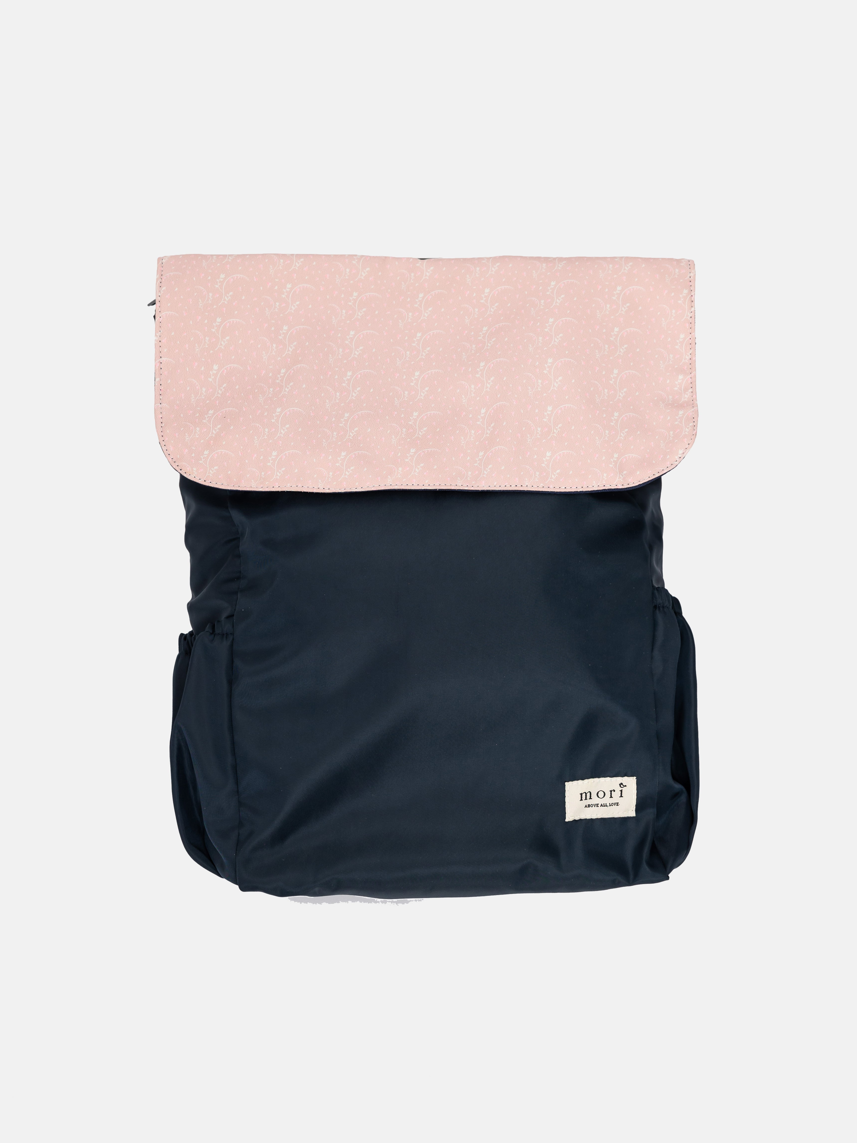 {{ARTDIS x Mori}} Bleeding Hearts Pink Navy Utility 4-Way Washable Bag 2.0