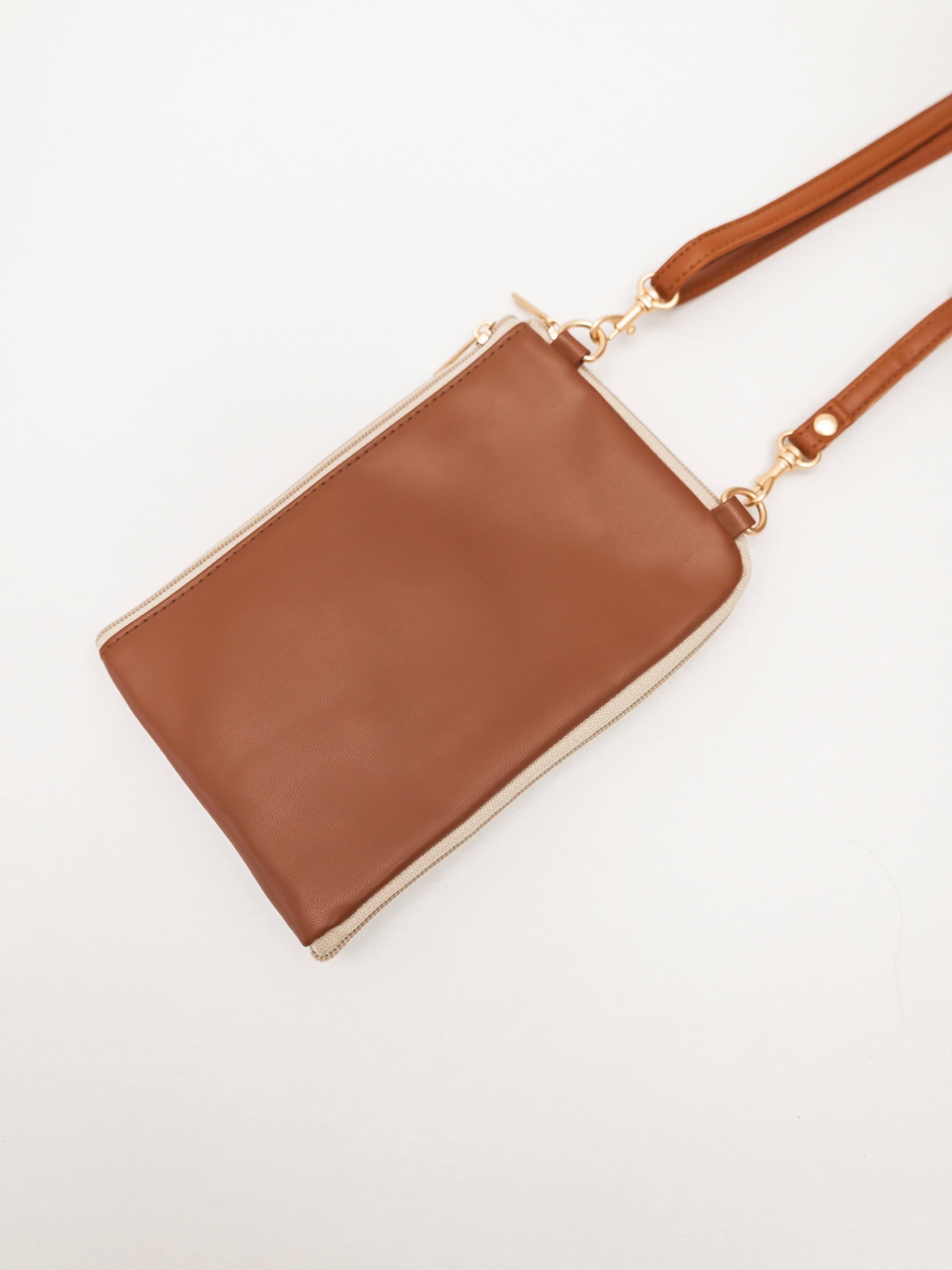 {{Premium}} Lace Brown Dual Zip Sling Bag 2.0