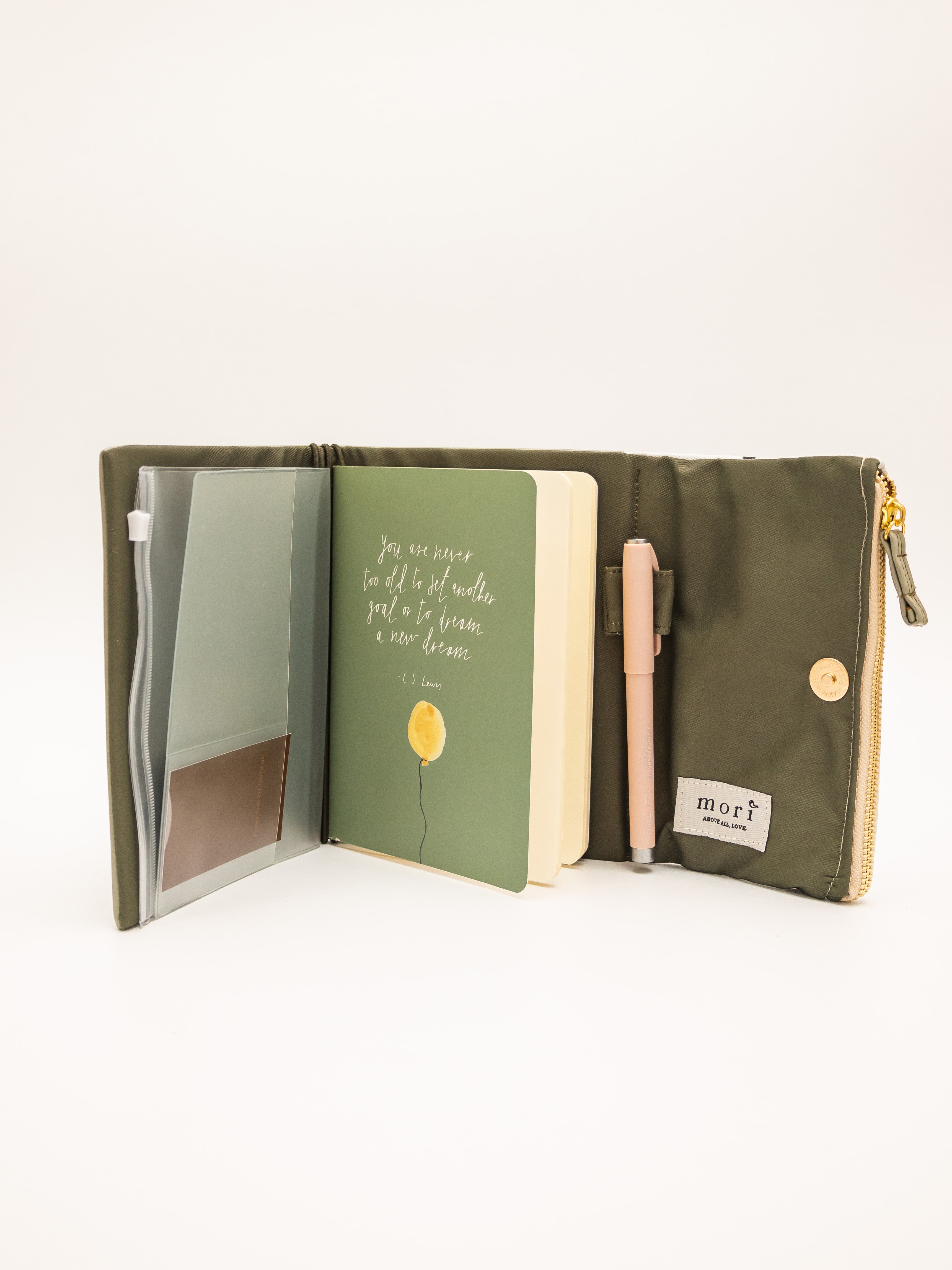 {{Wildflowerculture x Mori}} Terrazzo Olive Pursebook