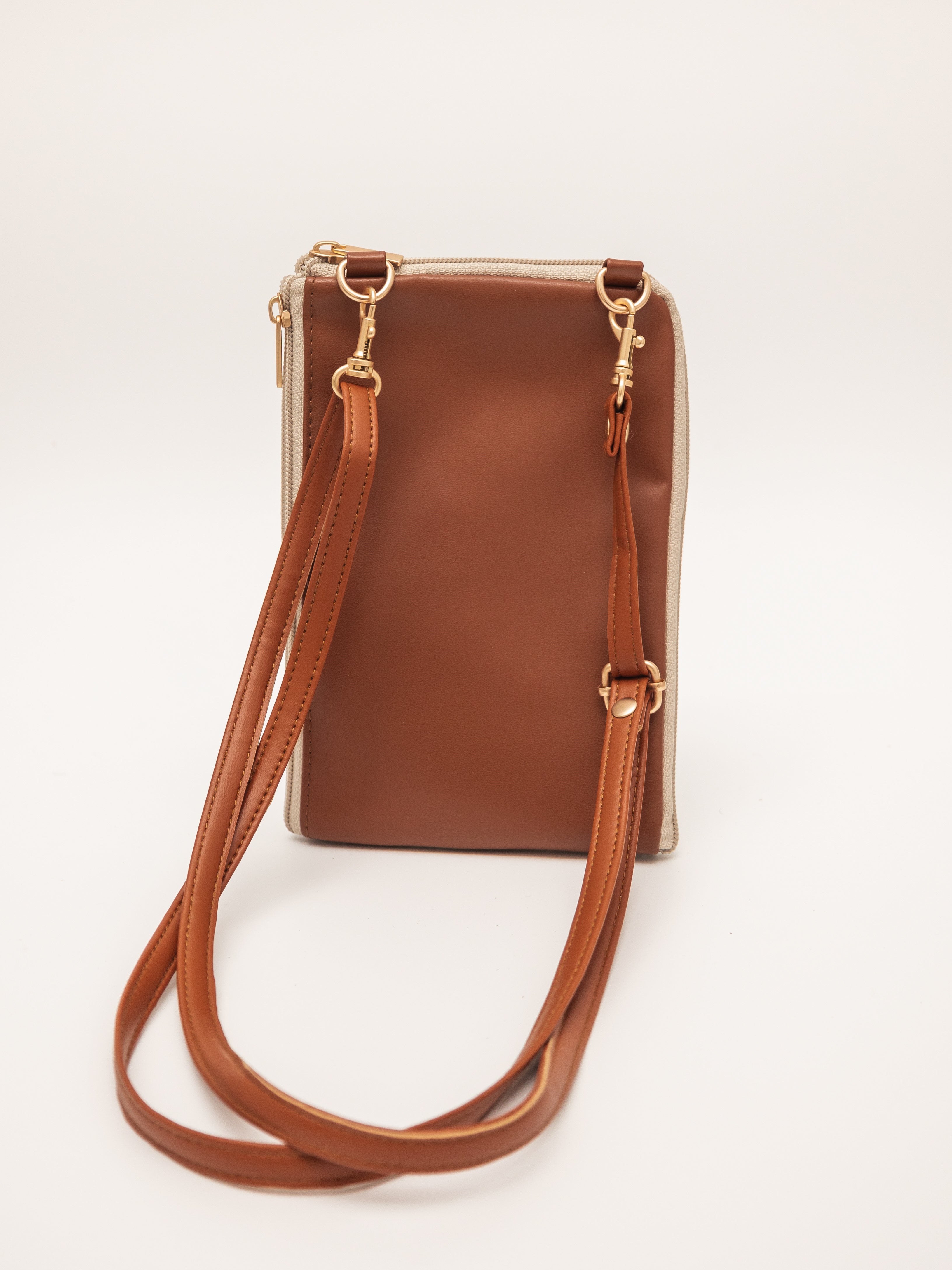 {{Premium}} Lace Brown Dual Zip Sling Bag 2.0