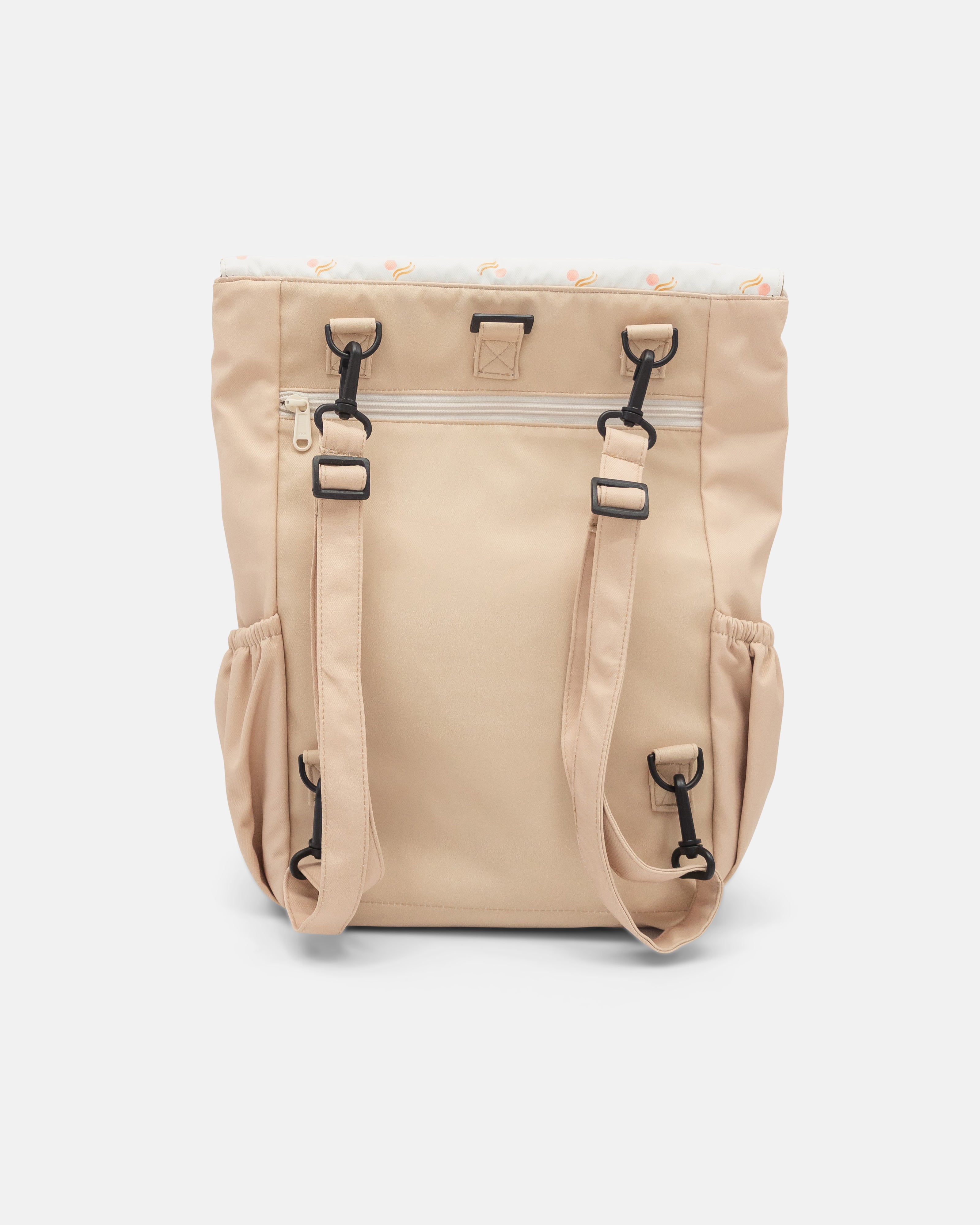 {{LoveTheArk x Mori}} Circles Waves Nude Utility 4-Way Washable Bag 2.0