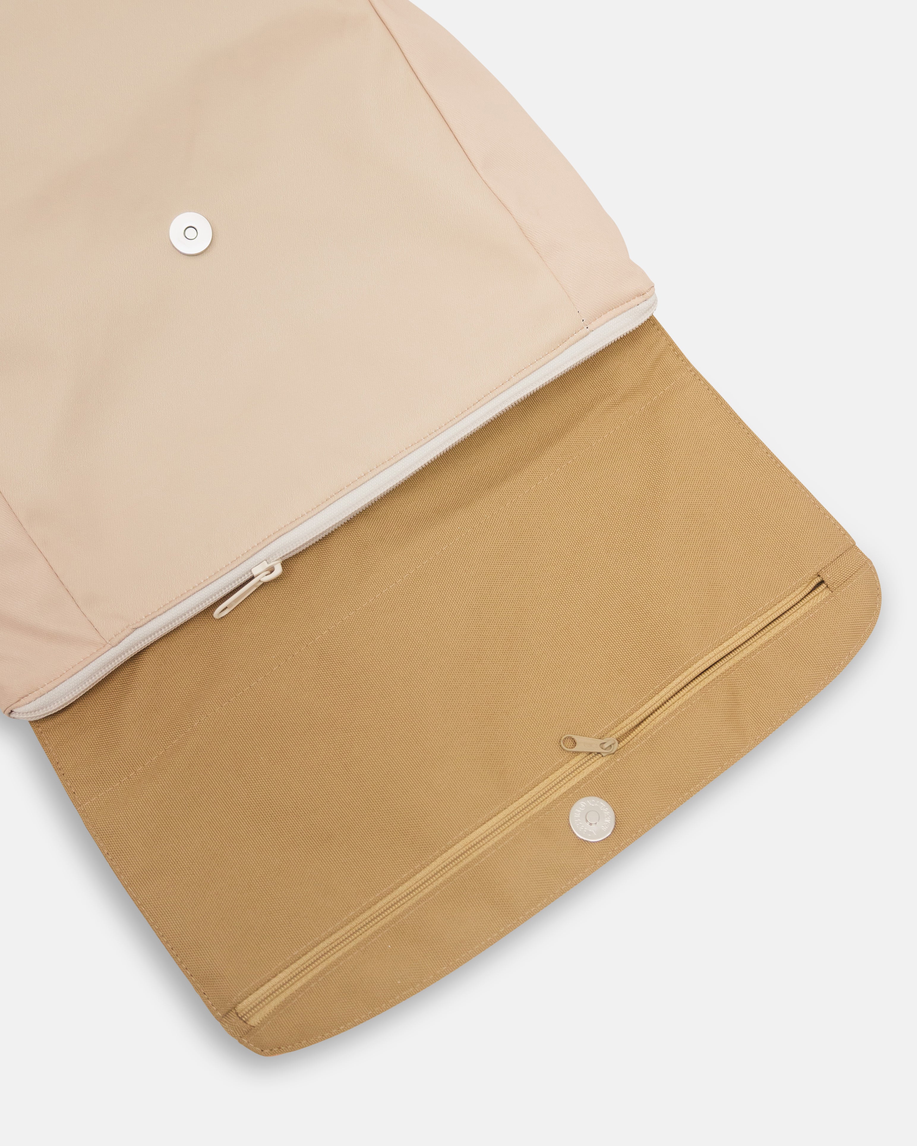 {{LoveTheArk x Mori}} Circles Waves Nude Utility 4-Way Washable Bag 2.0