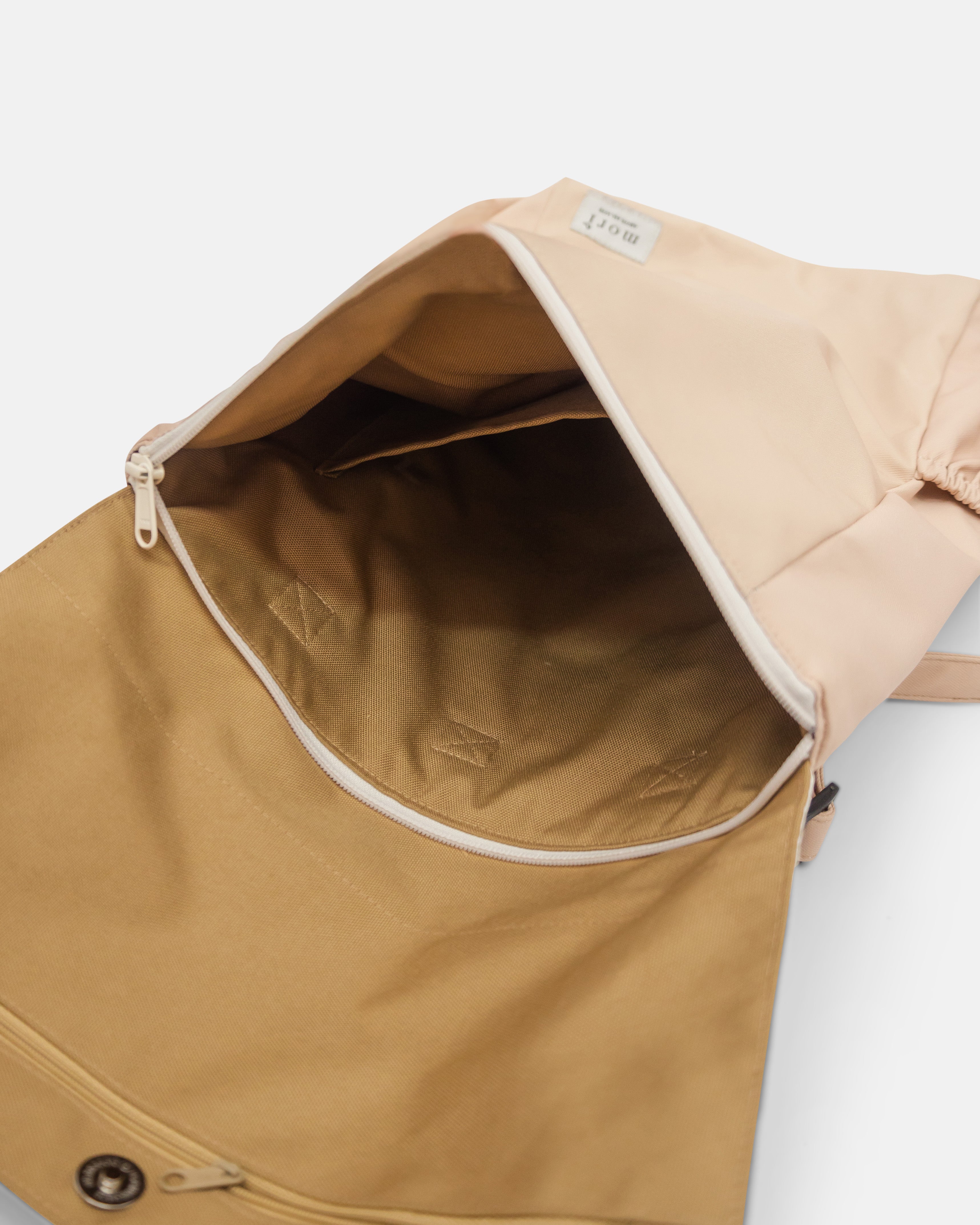 {{LoveTheArk x Mori}} Circles Waves Nude Utility 4-Way Washable Bag 2.0