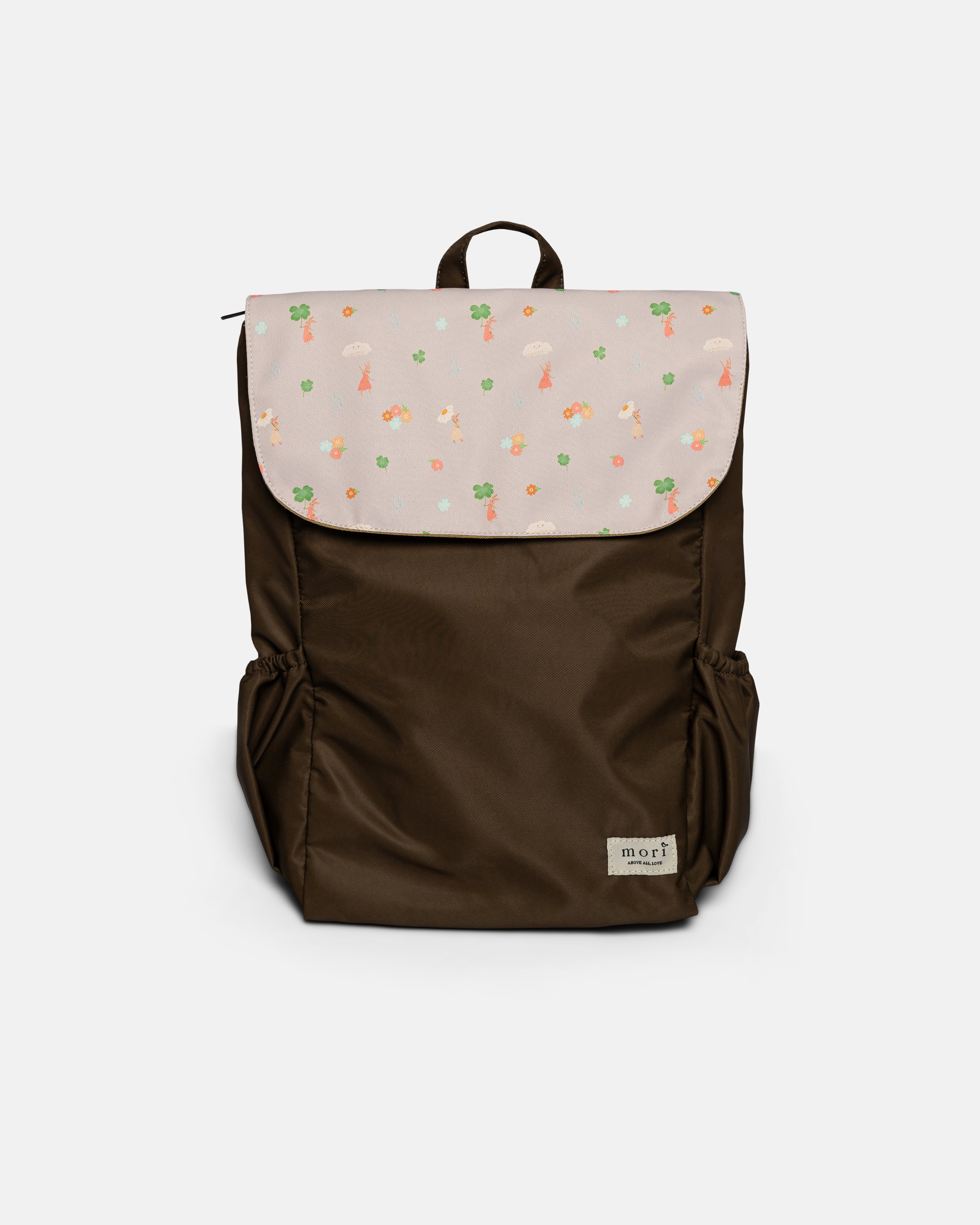 Whimsical Joy Rabbits Brown Utility Backpack 3.0