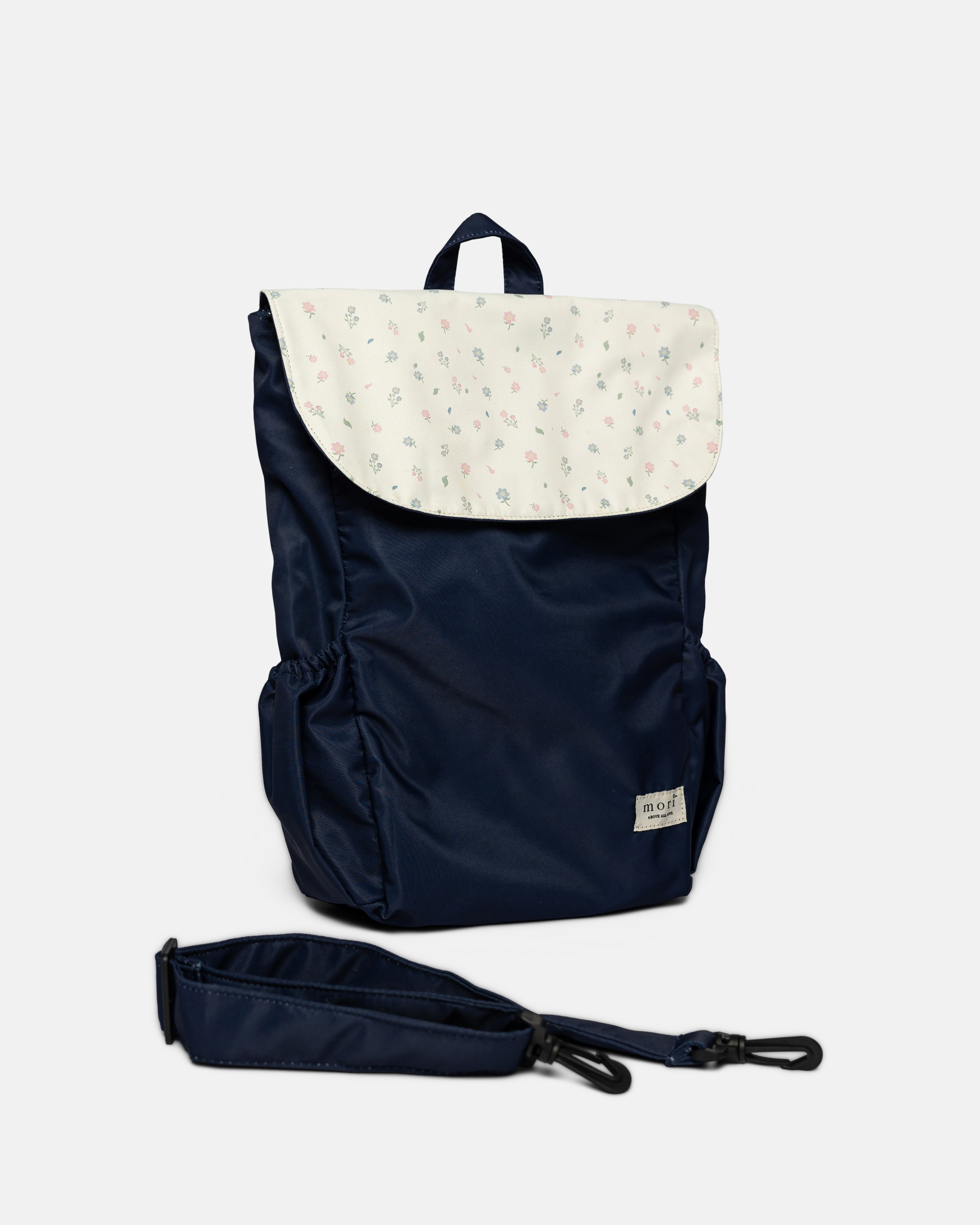 {{ARTDIS x Mori}} Skeleton Flowers Navy Utility Backpack 3.0