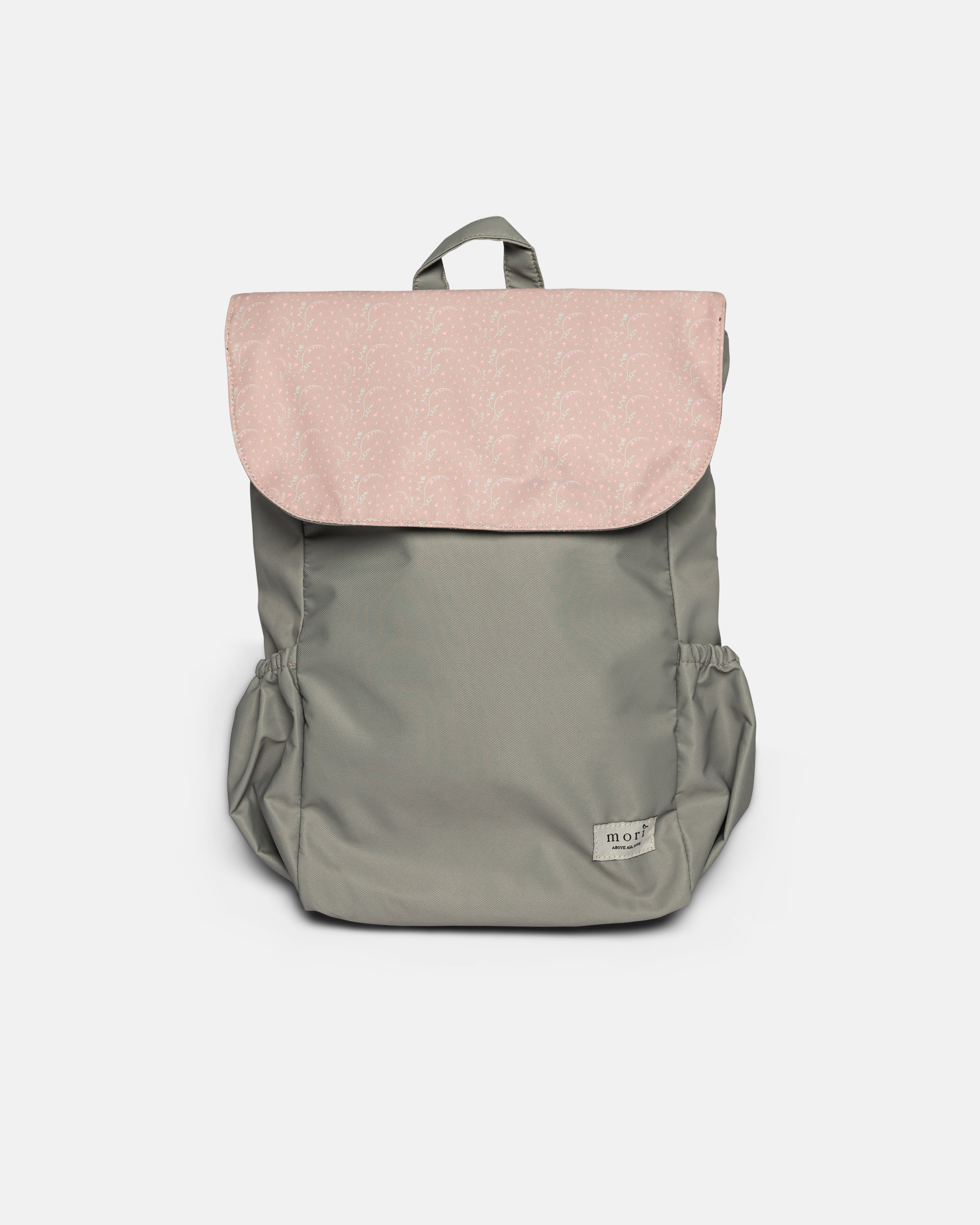 {{ARTDIS x Mori}} Bleeding Hearts Pink Grey Utility Backpack 3.0