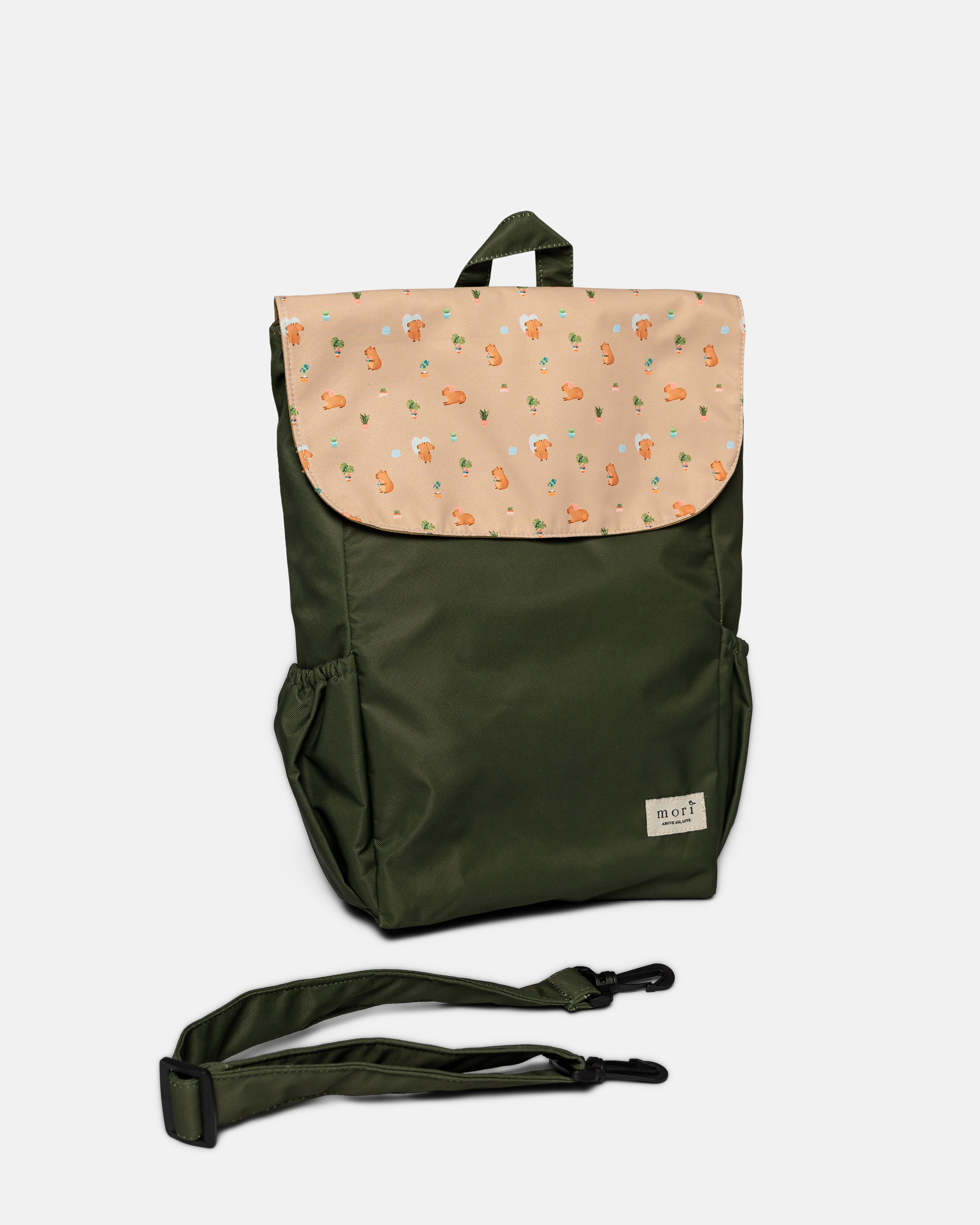 Capybara Love Olive Utility Backpack 3.0