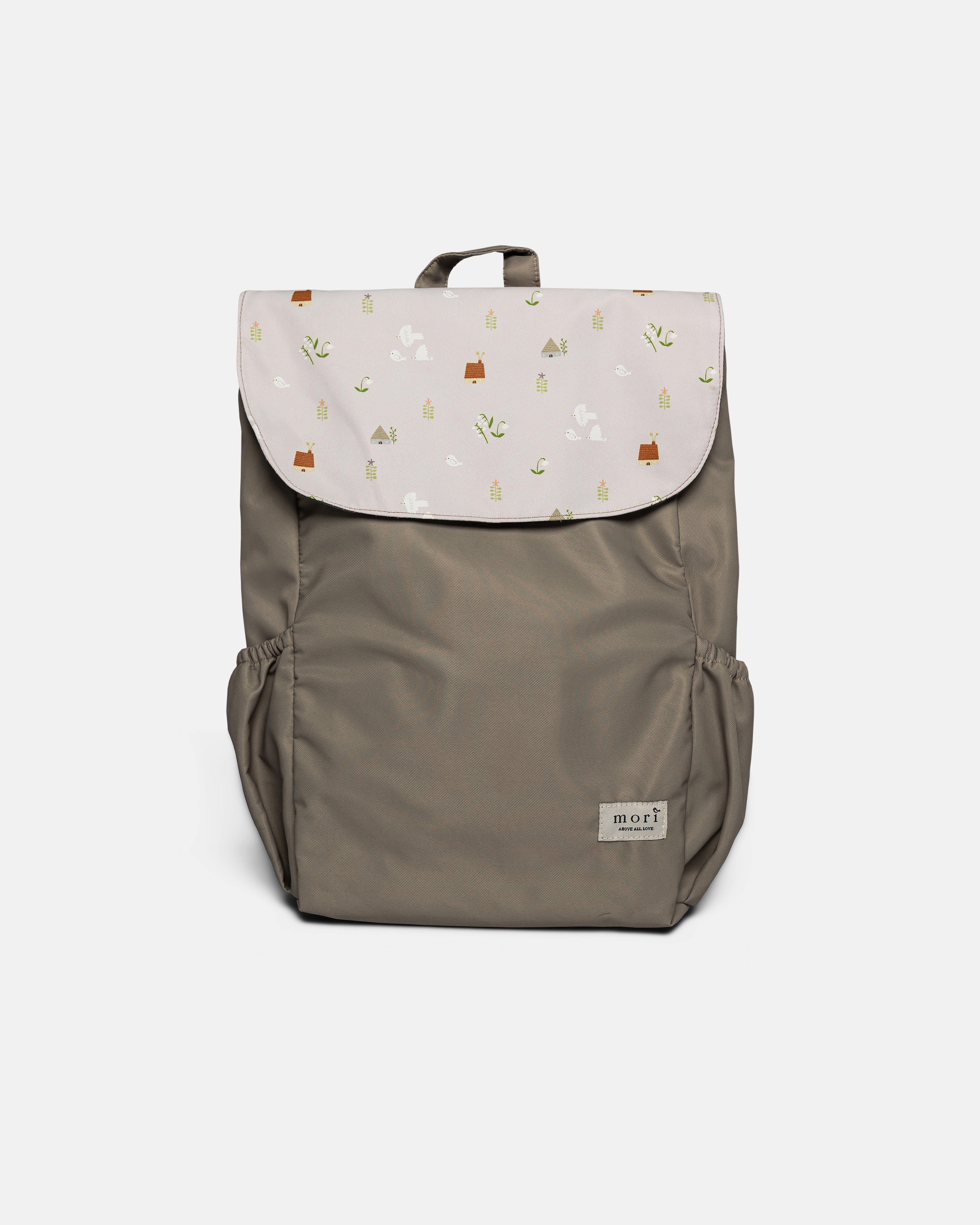 Birds and Lilies Greyish-Green Utility Backpack 3.0