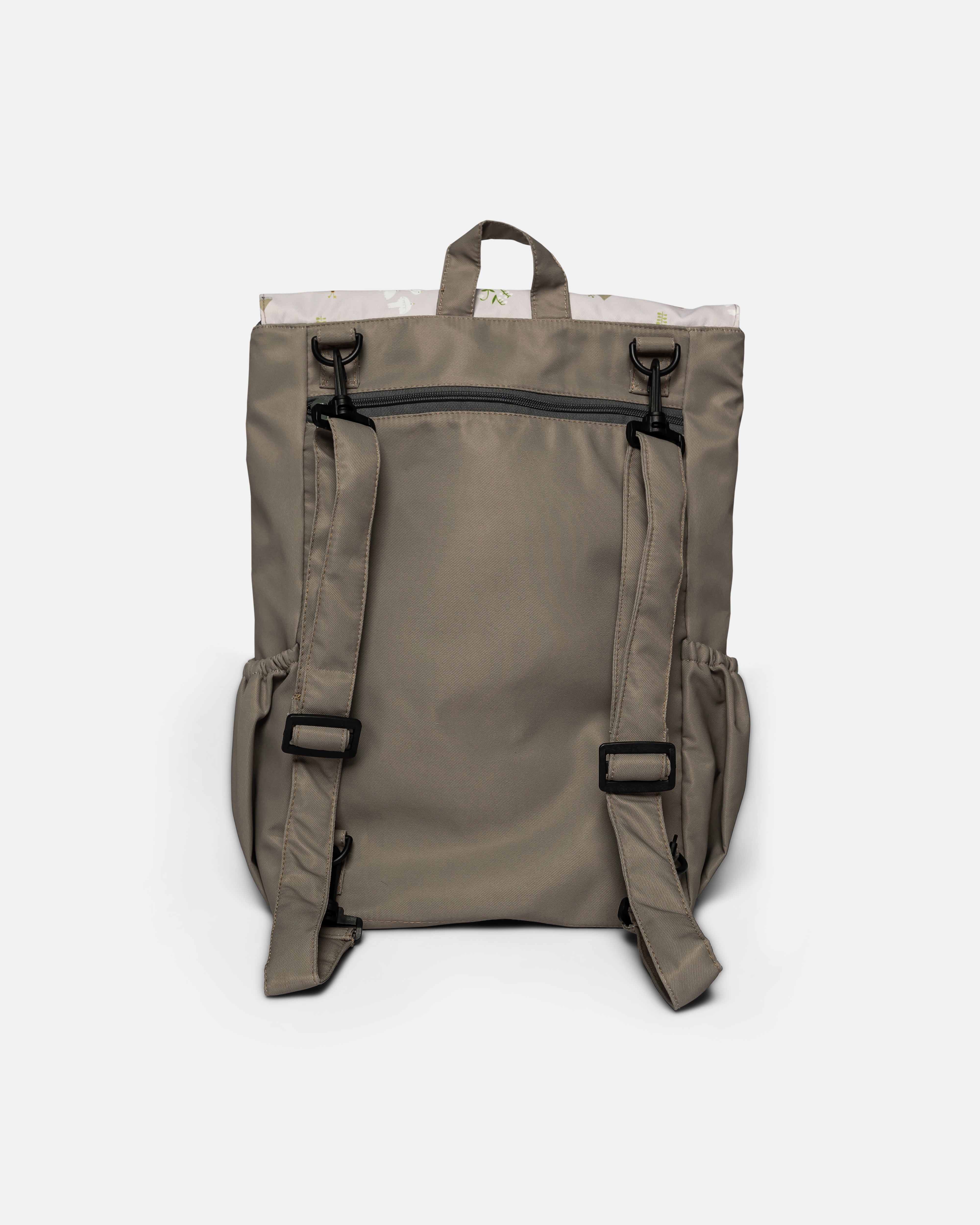 Birds and Lilies Greyish-Green Utility Backpack 3.0