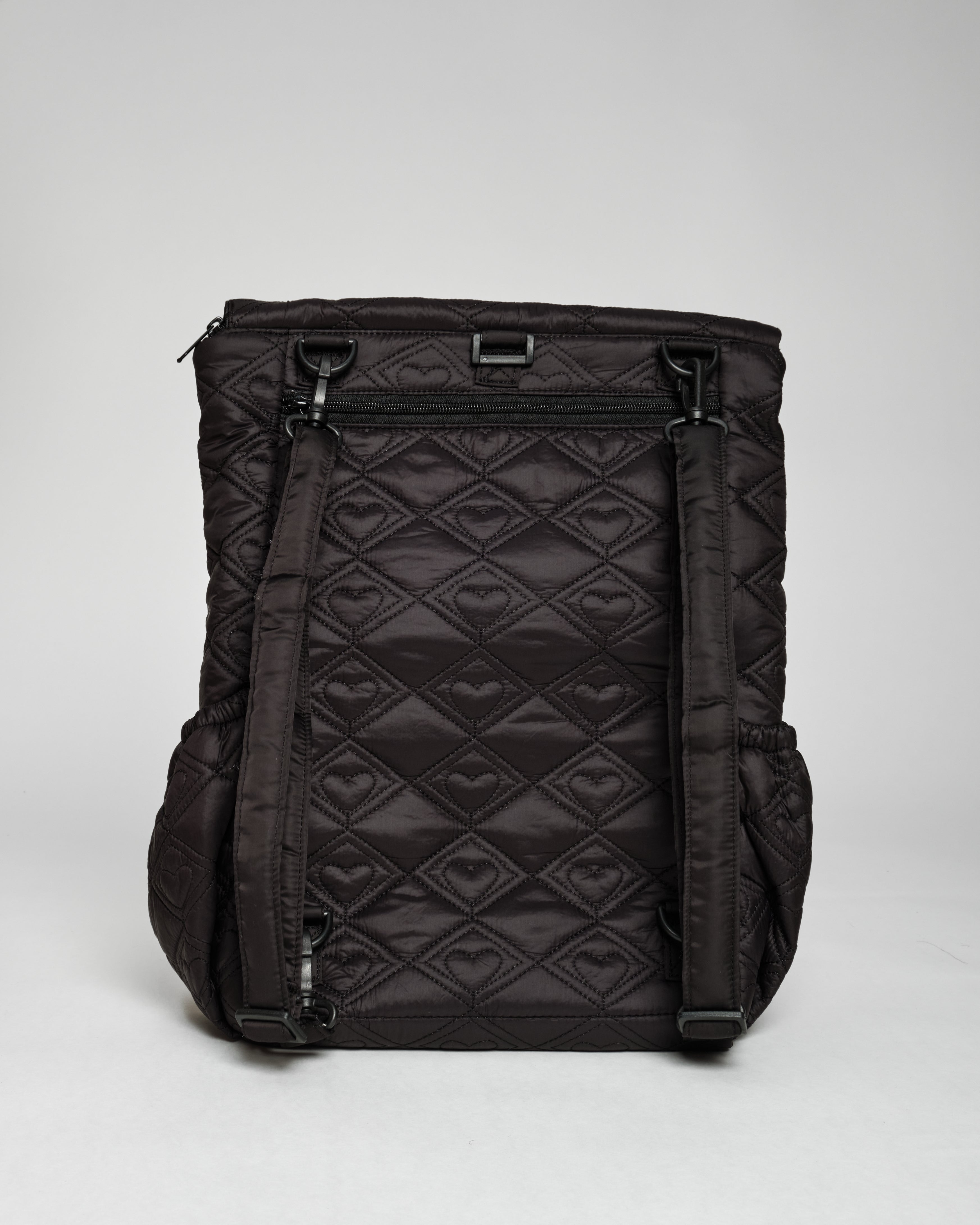 Quilted Hearts Black Utility 4-Way Washable Bag 2.0