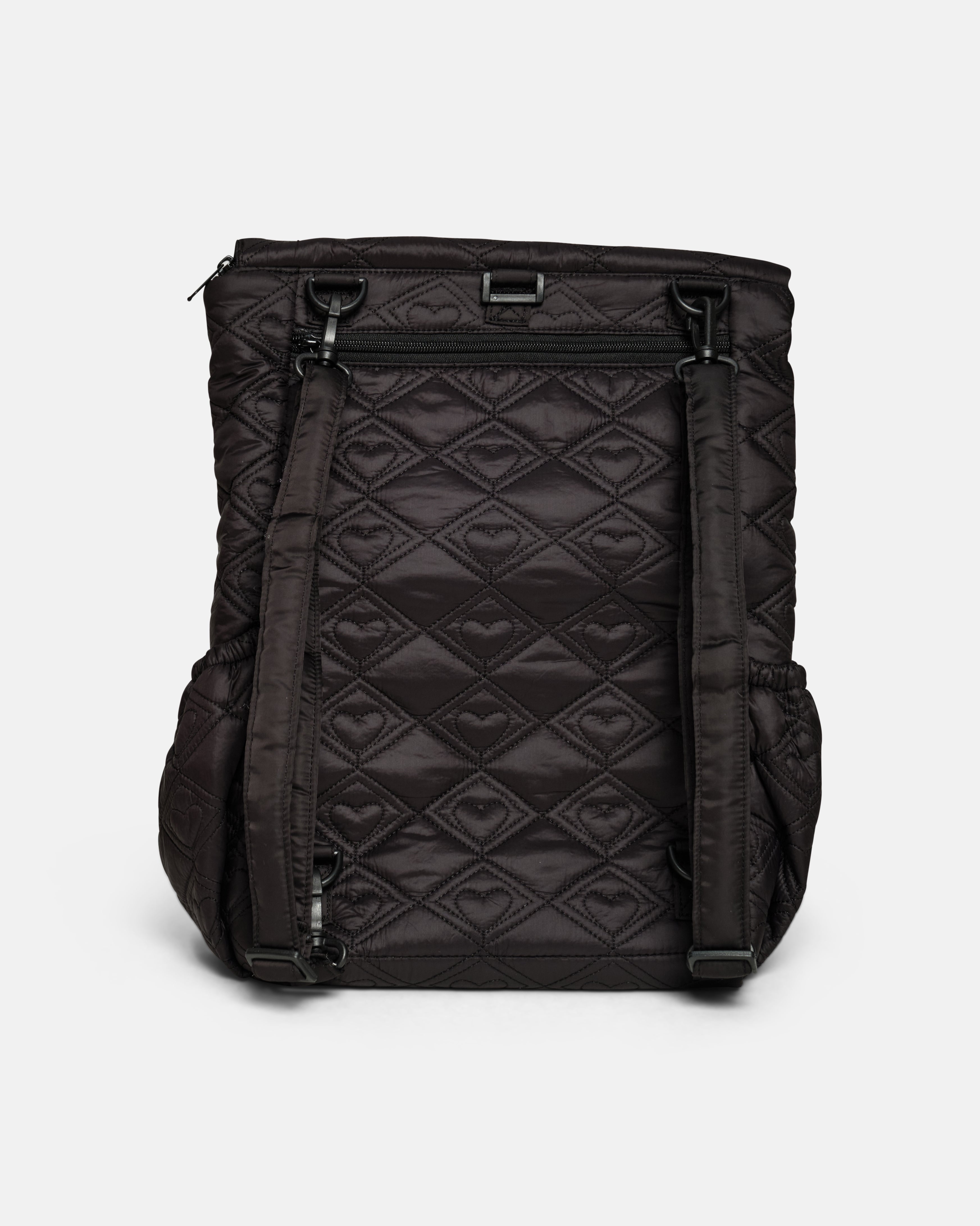 Quilted Hearts Black Utility 4-Way Washable Bag 2.0