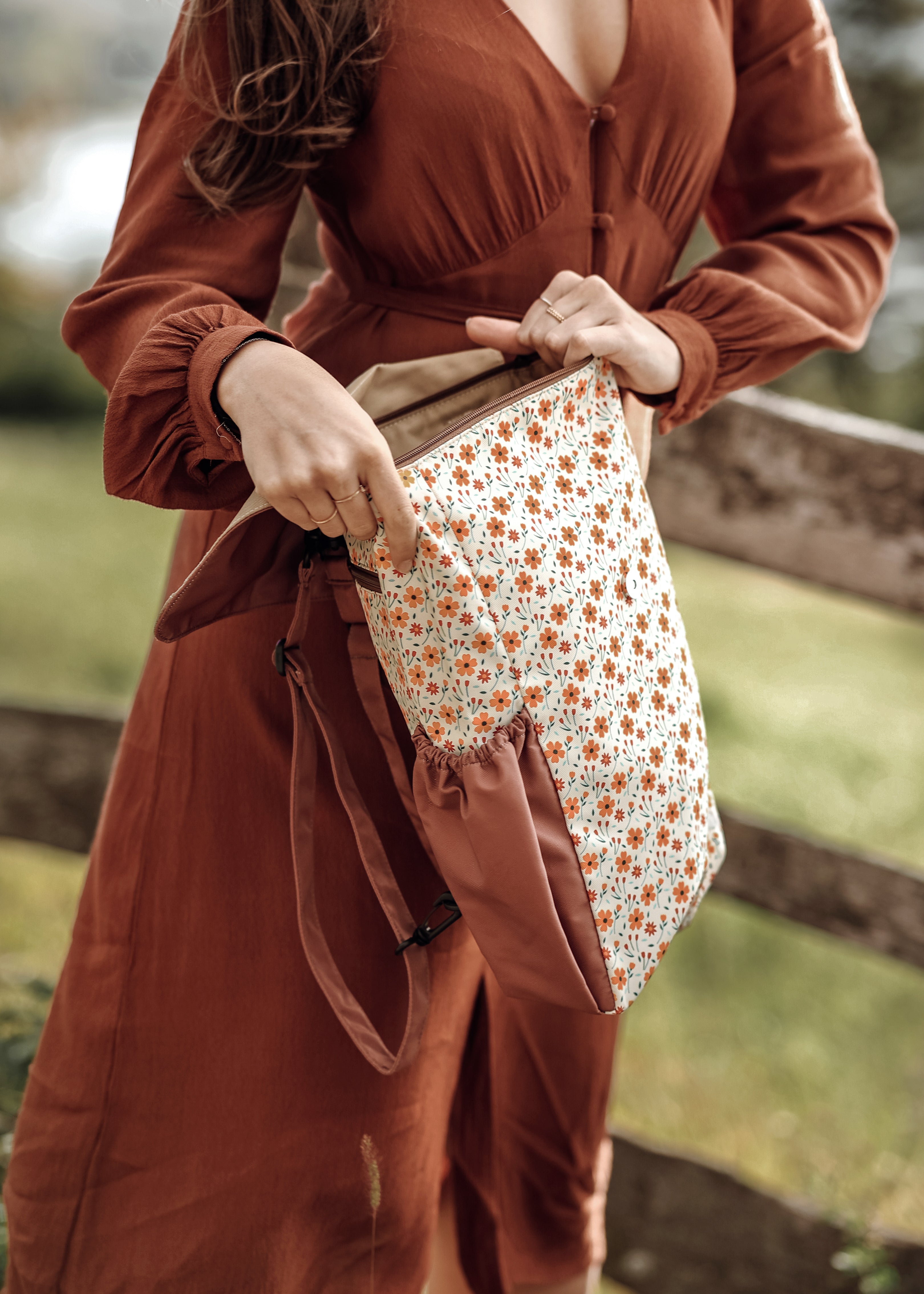 Mini Florals Yellow Utility 4-Way Washable Bag