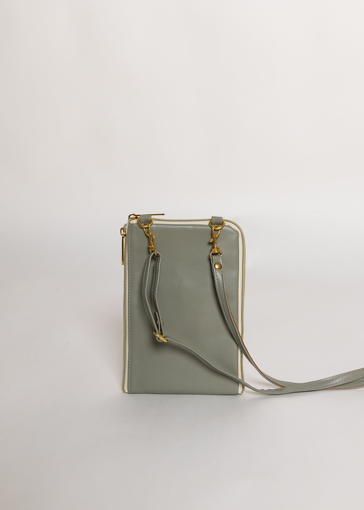 Terrazzo Olive Green Dual Zip Sling Bag {V2}