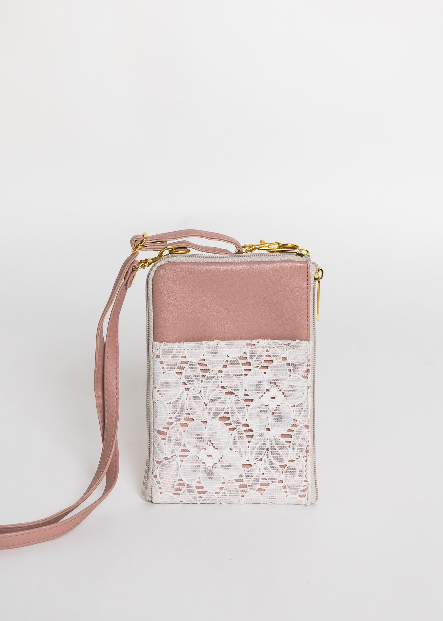 {{Premium}} Lace Vintage Rose Dual Zip Sling Bag {V2}