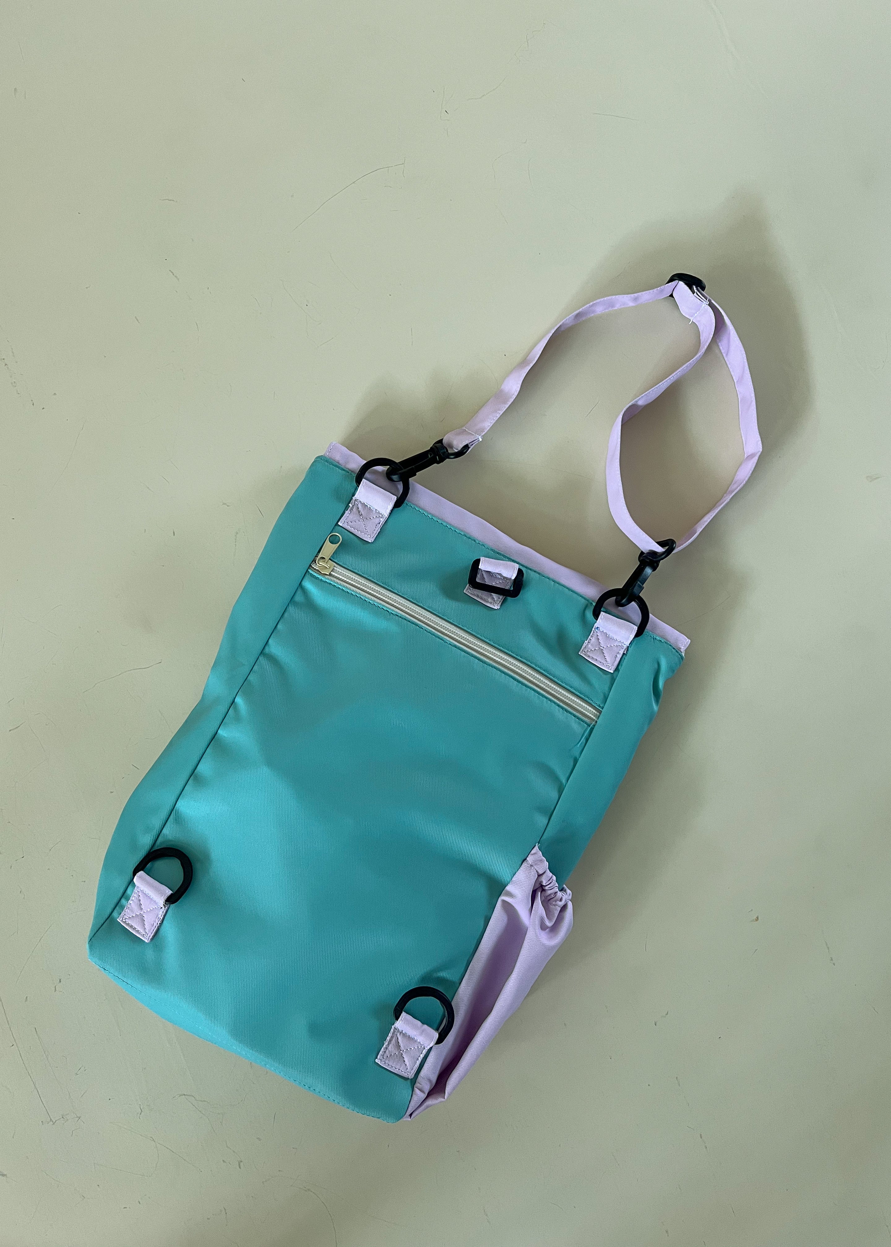 {{Smaller 14INCH SIZE}} Teal Lilac Utility 4-Way Washable Bag